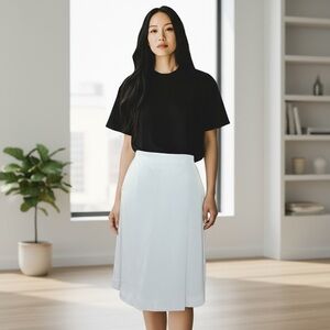 [WOMEN] UNIQLO Pencil Skirt S Grey Blue | Stretch Polyester Blend | NWOT